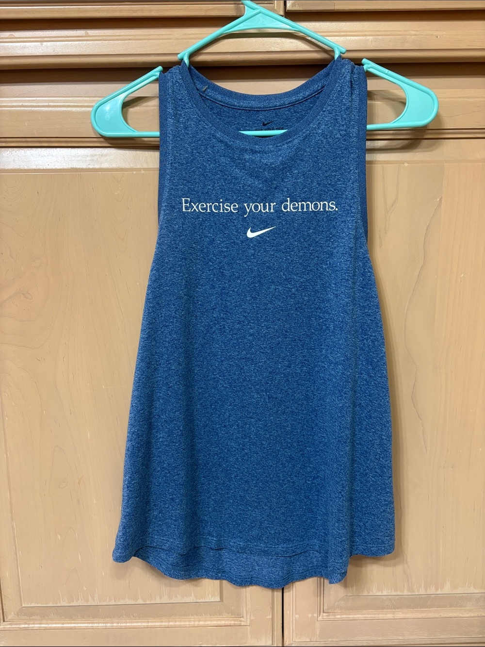 Nike Blue Heather Sleeveless Tank Exercise Your Demons